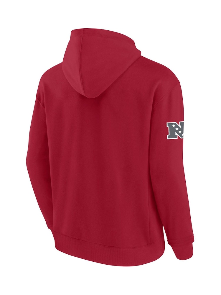 Fanatics Red NFL San Francisco 49 Years Elements Fleece Pull-Over Hoodie - Image 3 of 3 Fanatics Red NFL San Francisco 49 Years Elements Fleece Pull-Over Hoodie - Image 3 of 3