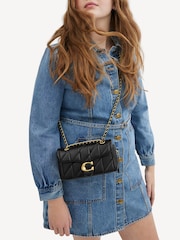 COACH Black Quilted Leather Tabby Bag 20 - Image 4 of 8