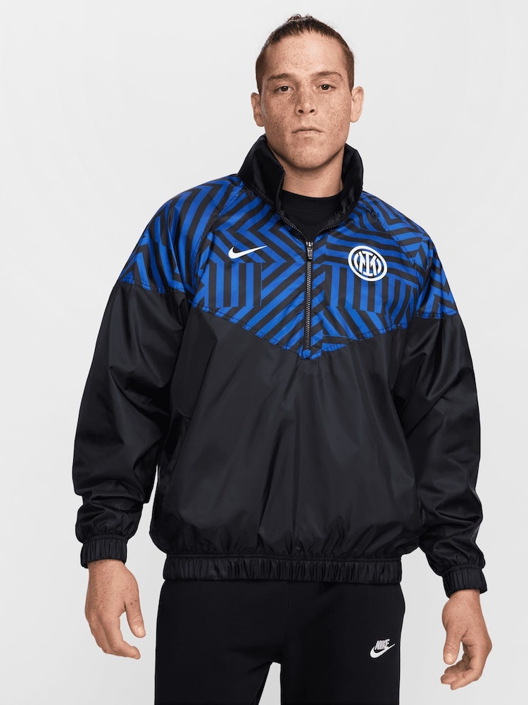 Nike Black Inter Milan Windrunner Anorak Jacket - Image 1 of 3