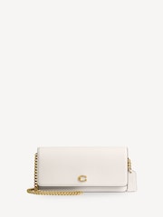 COACH White Evie Leather Long Wallet On Chain - Image 1 of 6