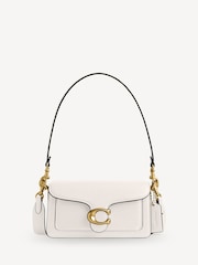 COACH White Polished Pebble Leather Tabby 20 Shoulder Bag - Image 1 of 7