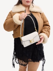 COACH White Polished Pebble Leather Tabby 20 Shoulder Bag - Image 2 of 7