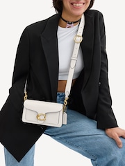 COACH White Polished Pebble Leather Tabby 20 Shoulder Bag - Image 3 of 7