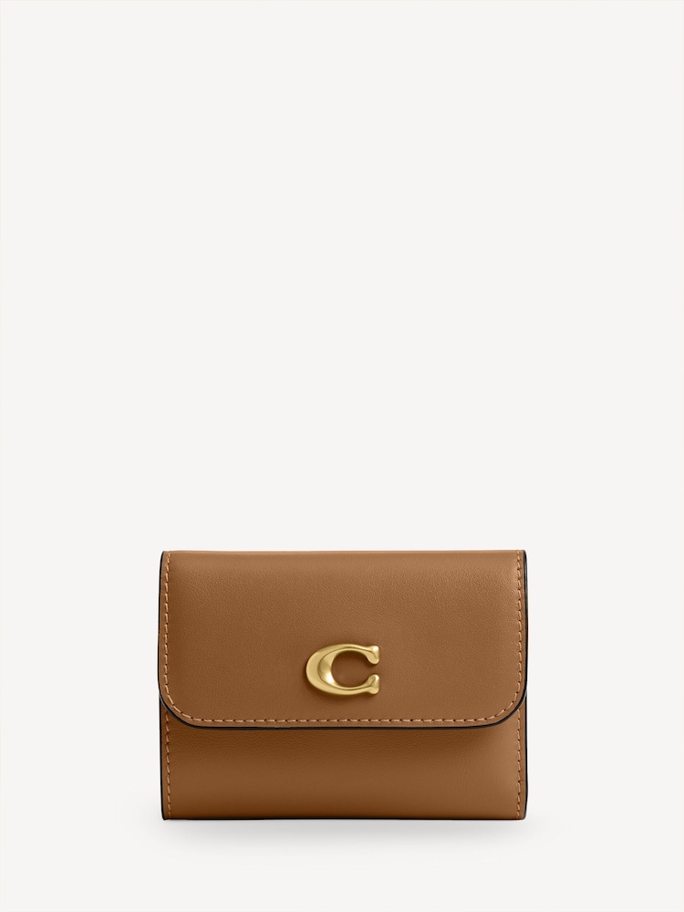 COACH Brown Leather Essential Card Holder Wallet - Image 1 of 4