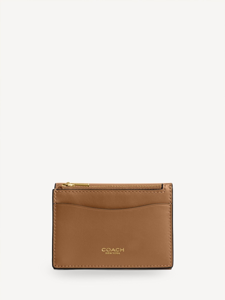 COACH Brown Leather Essential Card Holder Wallet - Image 2 of 4