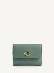 COACH Green Leather Essential Card Holder Wallet - Image 1 of 4