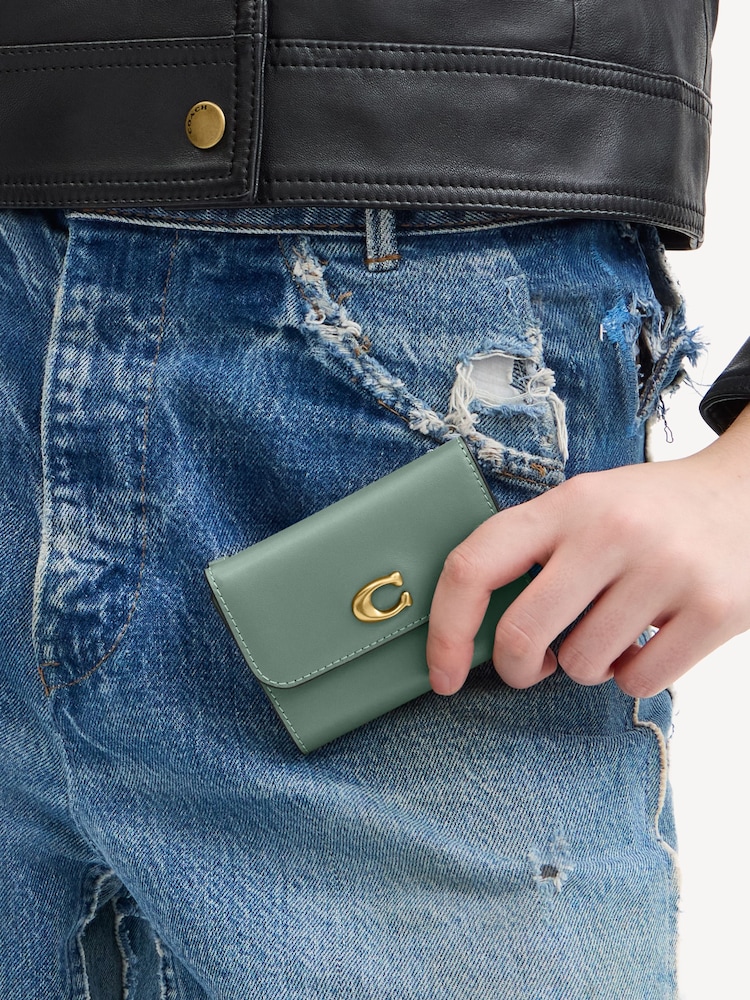 COACH Green Leather Essential Card Holder Wallet - Image 4 of 4