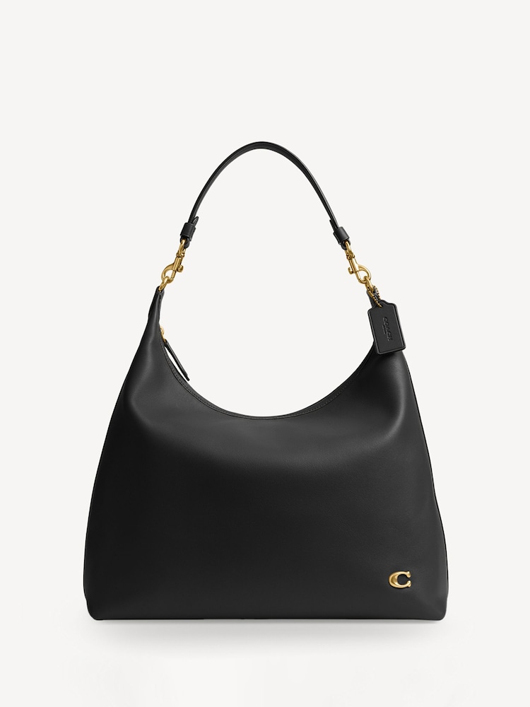 COACH Black Brown Juliet Slouchy Shoulder Bag 38 - Image 1 of 8