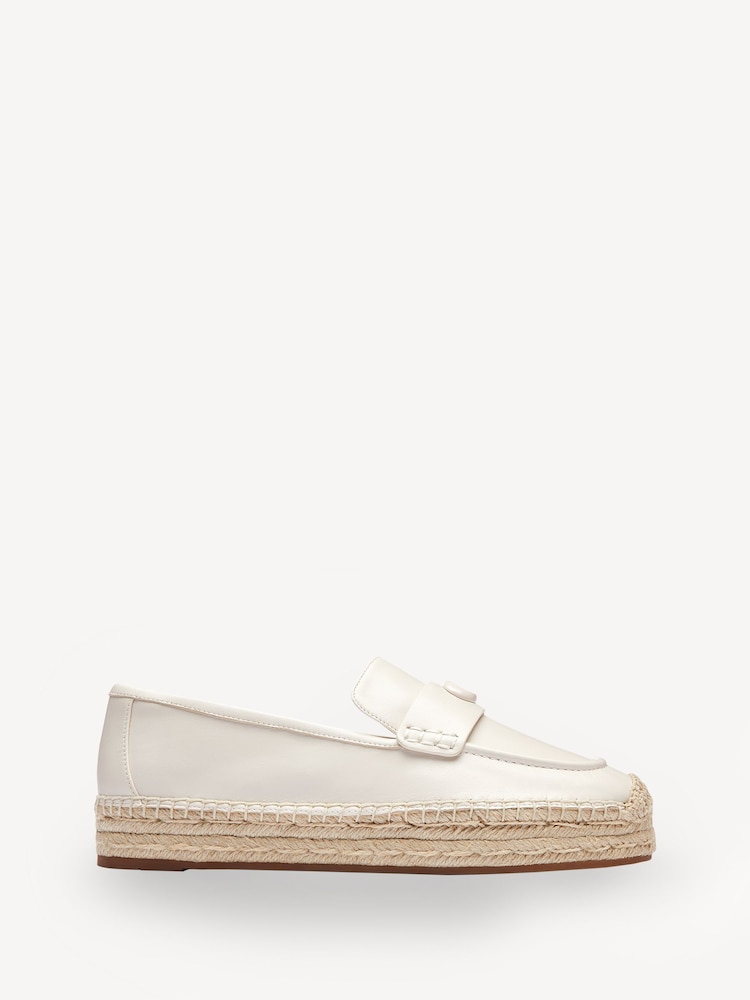 COACH White Camilla Leather Espadrilles Shoes - Image 1 of 6