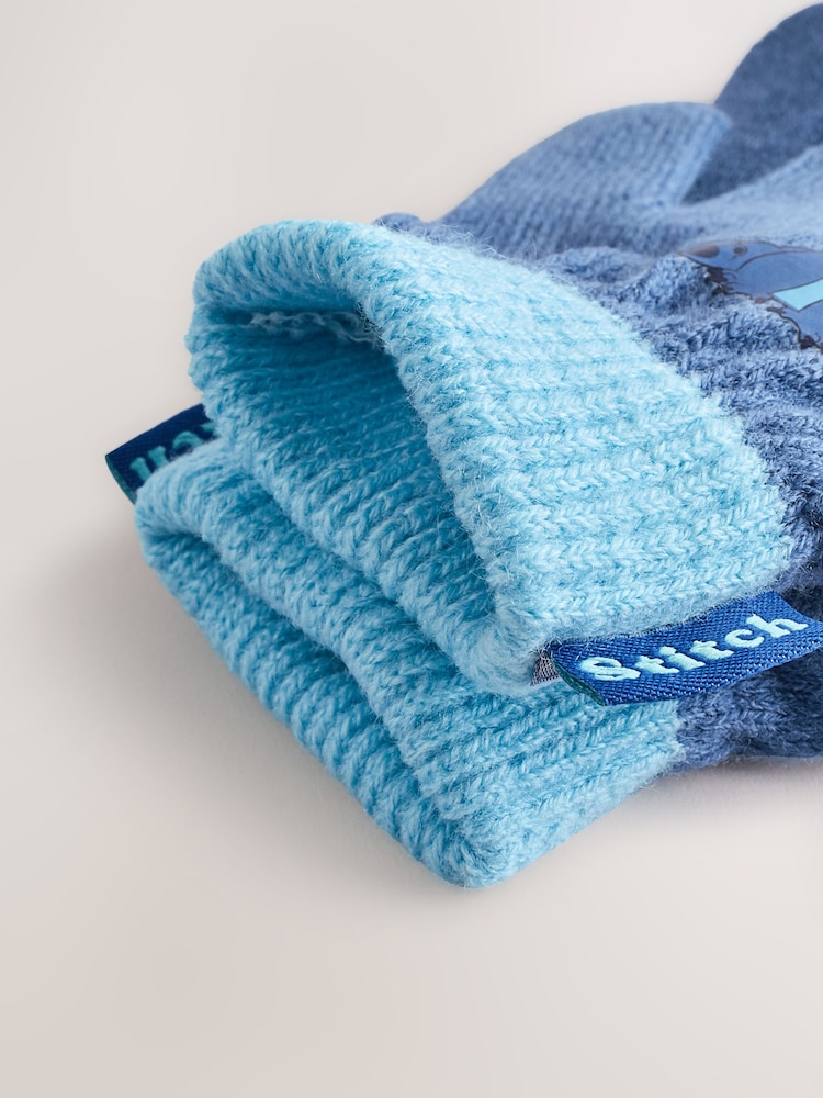 Character Blue Disney Lilo And Stitch Winter Hat And Gloves Set - Image 3 of 4