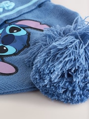 Character Blue Disney Lilo And Stitch Winter Hat And Gloves Set - Image 4 of 4