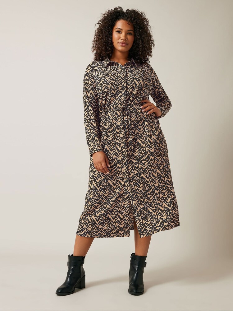 Evans Natural Jersey Crepe Utility Dress - Image 1 of 5 Evans Natural Jersey Crepe Utility Dress - Image 1 of 5