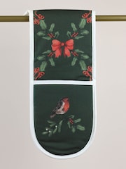 Avalon Home Green Garlands Oven Gloves - Imagem 2 de 5