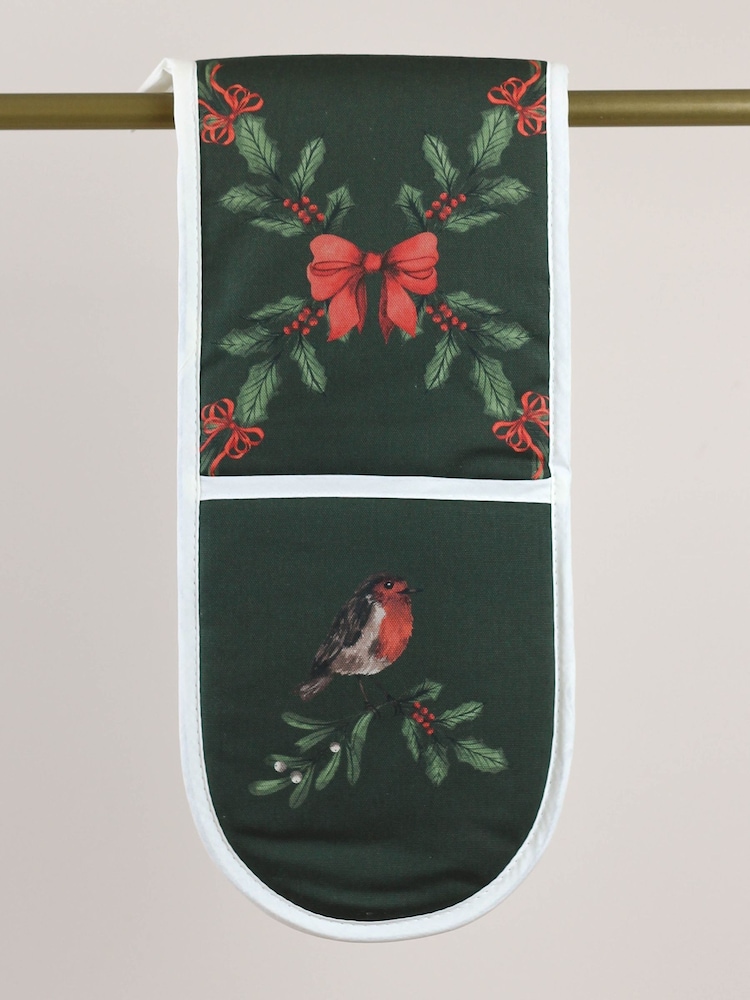 Avalon Home Green Garlands Oven Gloves - Imagem 2 de 5