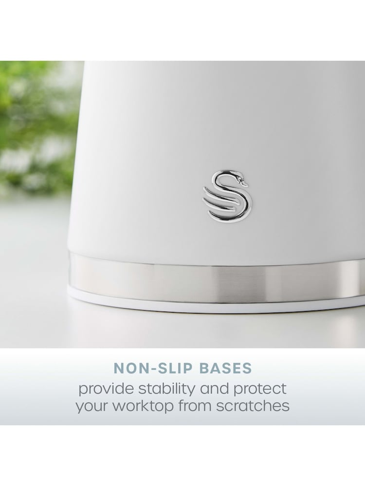 Swan White Serenity Set of 3 Kitchen Storage Canisters - Image 2 of 11 Swan White Serenity Set of 3 Kitchen Storage Canisters - Image 2 of 11