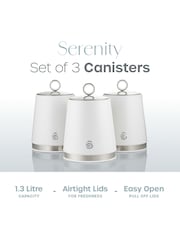 Swan White Serenity Set of 3 Kitchen Storage Canisters - Image 9 of 11