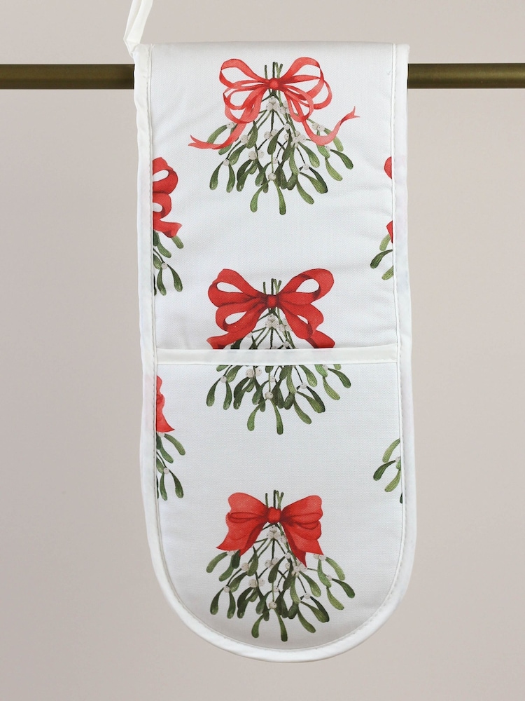 Avalon Home Cream Cream Bows Oven Gloves - Image 2 of 5