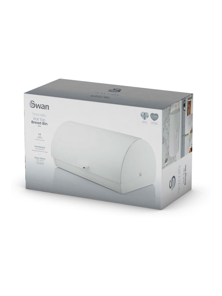Swan White Serenity Bread Bin - Image 11 of 11