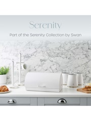 Swan White Serenity Bread Bin - Image 8 of 11