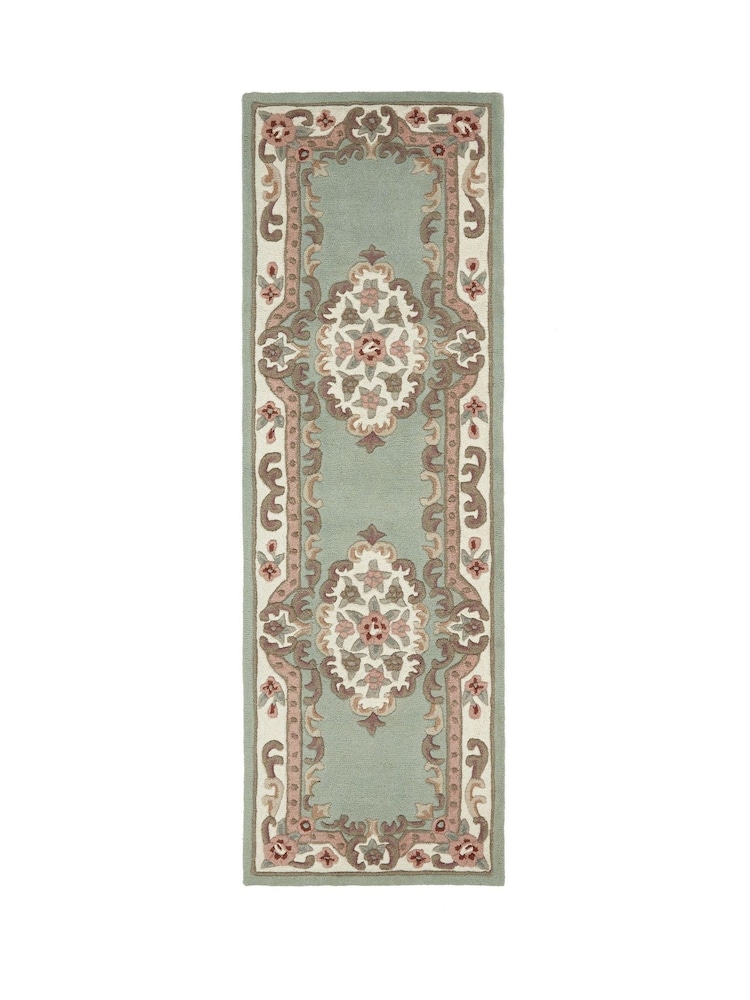 Origin Rug Collection. Green Shensi Wool Runner - Image 1 of 4