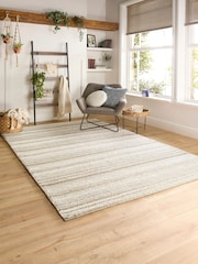 Origin Rug Collection. Cream Chunky Knit Rug - Image 1 of 5
