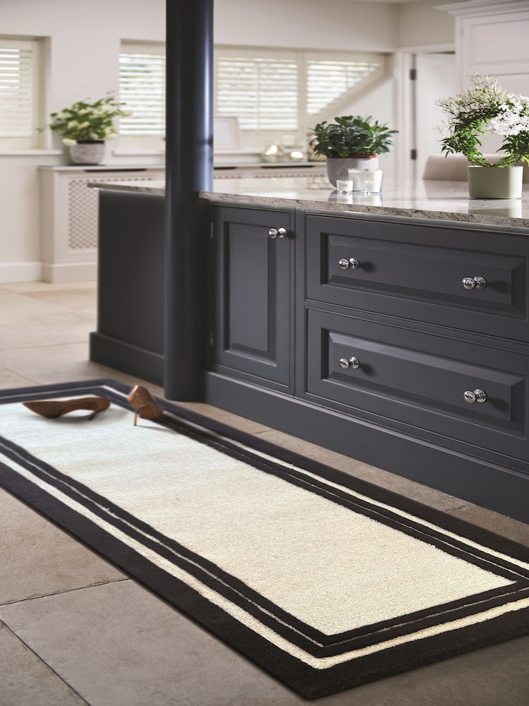 Origin Rug Collection. Black Piper Wool Runner - Image 1 of 4 Origin Rug Collection. Black Piper Wool Runner - Image 1 of 4