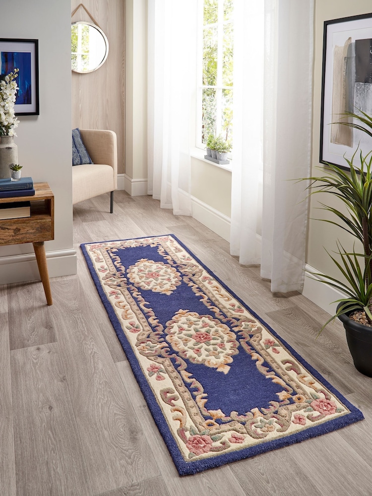 Origin Rug Collection. Blue Shensi Wool Runner - Image 1 of 5