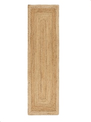 Origin Rug Collection. Cream Jute Border Runner - Image 4 of 4