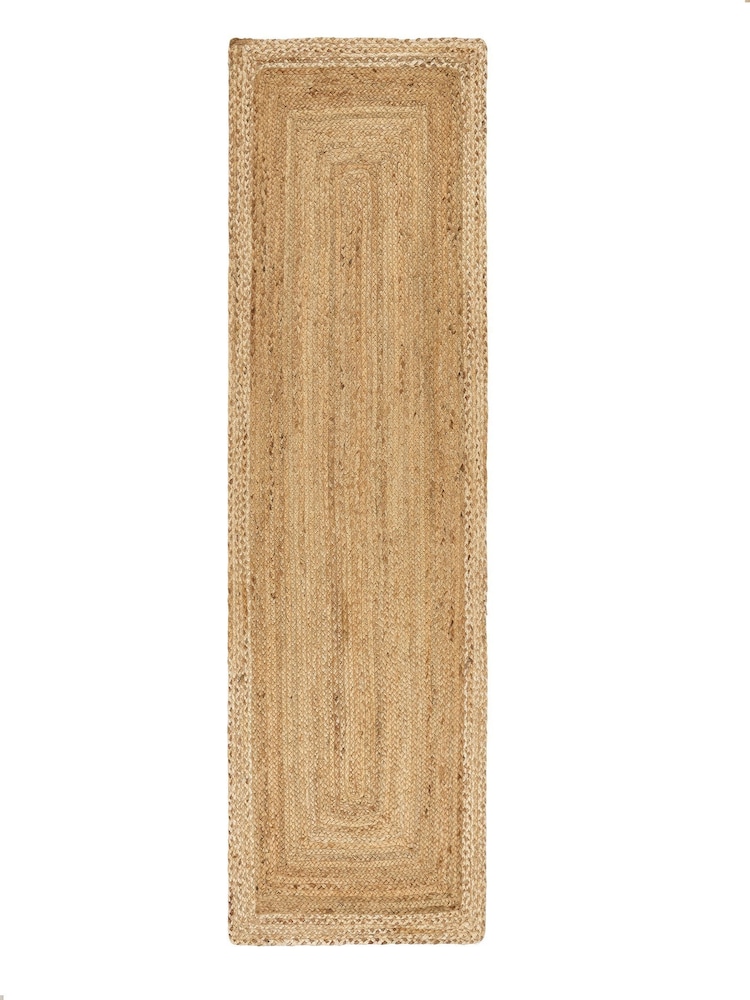 Origin Rug Collection. Cream Jute Border Runner - Image 4 of 4