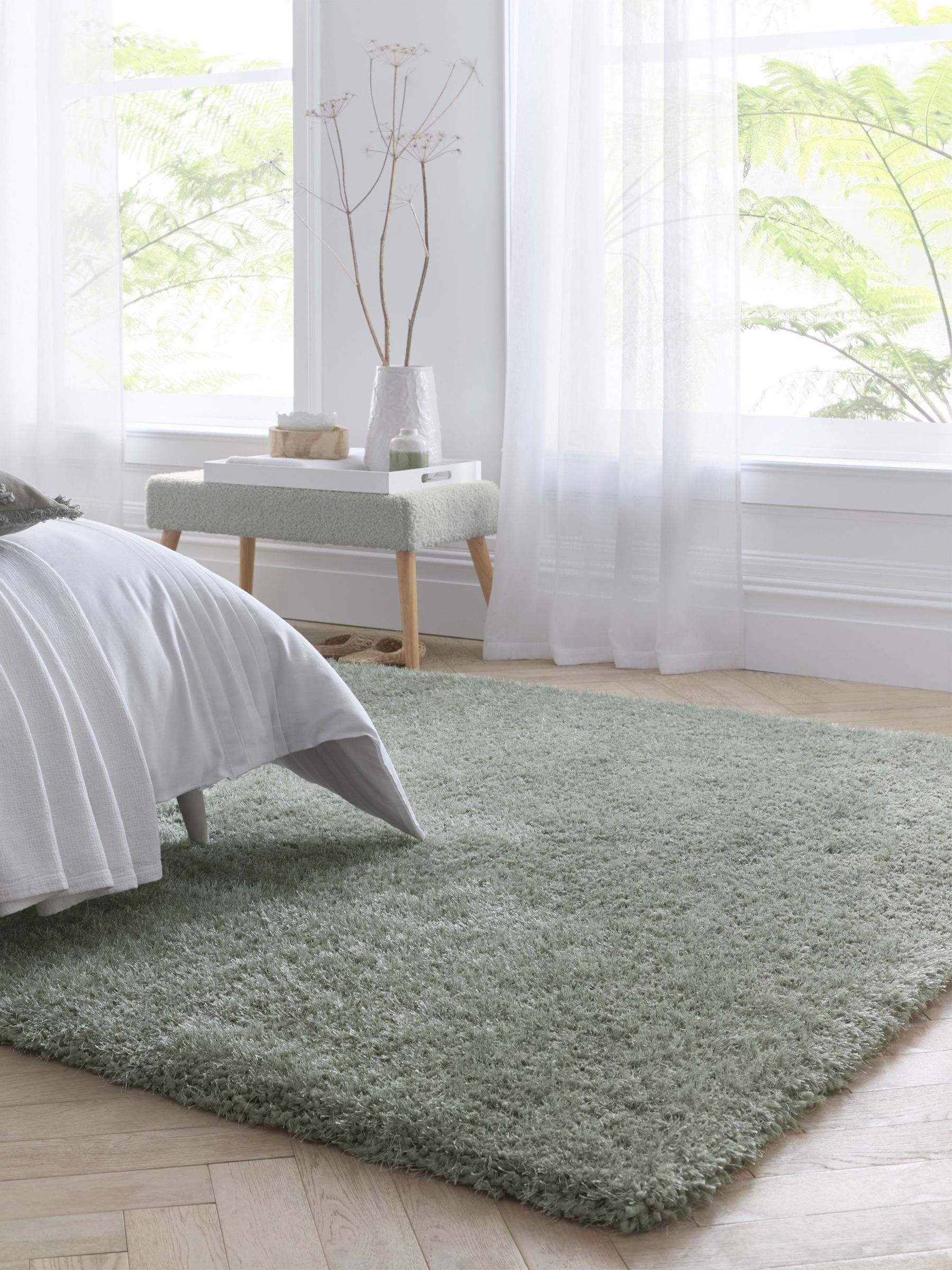 Buy Origin Rugs Green Chicago Soft Shaggy Rug from the Next UK online shop