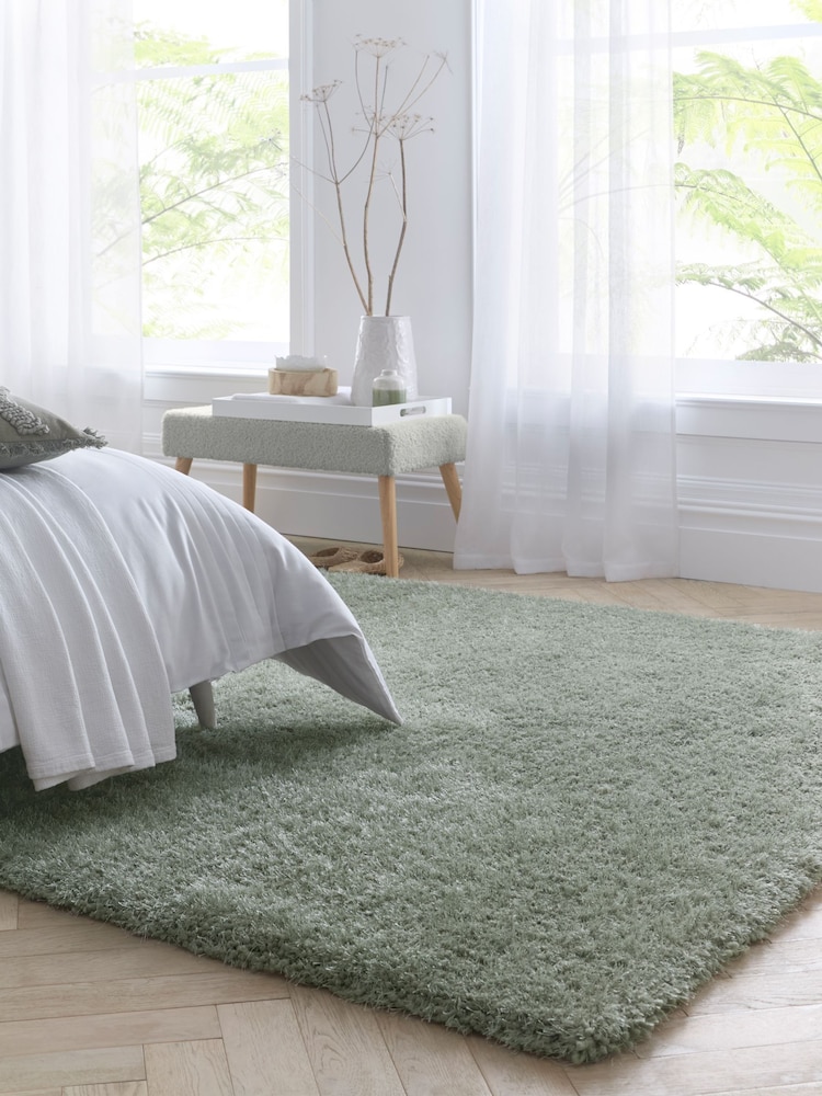 Origin Rug Collection. Green Chicago Soft Shaggy Rug - Image 1 of 4