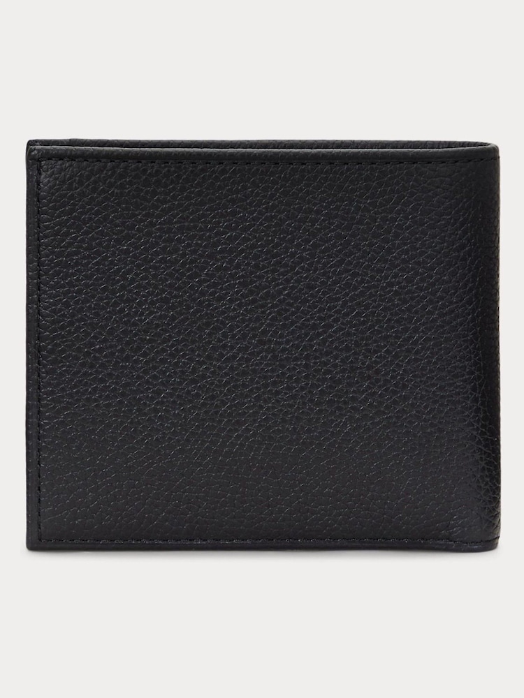 Polo Ralph Lauren Black Pebble Leather Billfold Logo Wallet - Image 2 of 3
