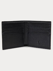 Polo Ralph Lauren Black Pebble Leather Billfold Logo Wallet - Image 3 of 3