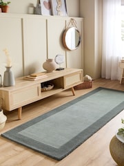 Origin Rug Collection Green Borders Wool Runner - Image 1 of 4