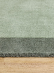 Origin Rug Collection Green Borders Wool Runner - Image 2 of 4