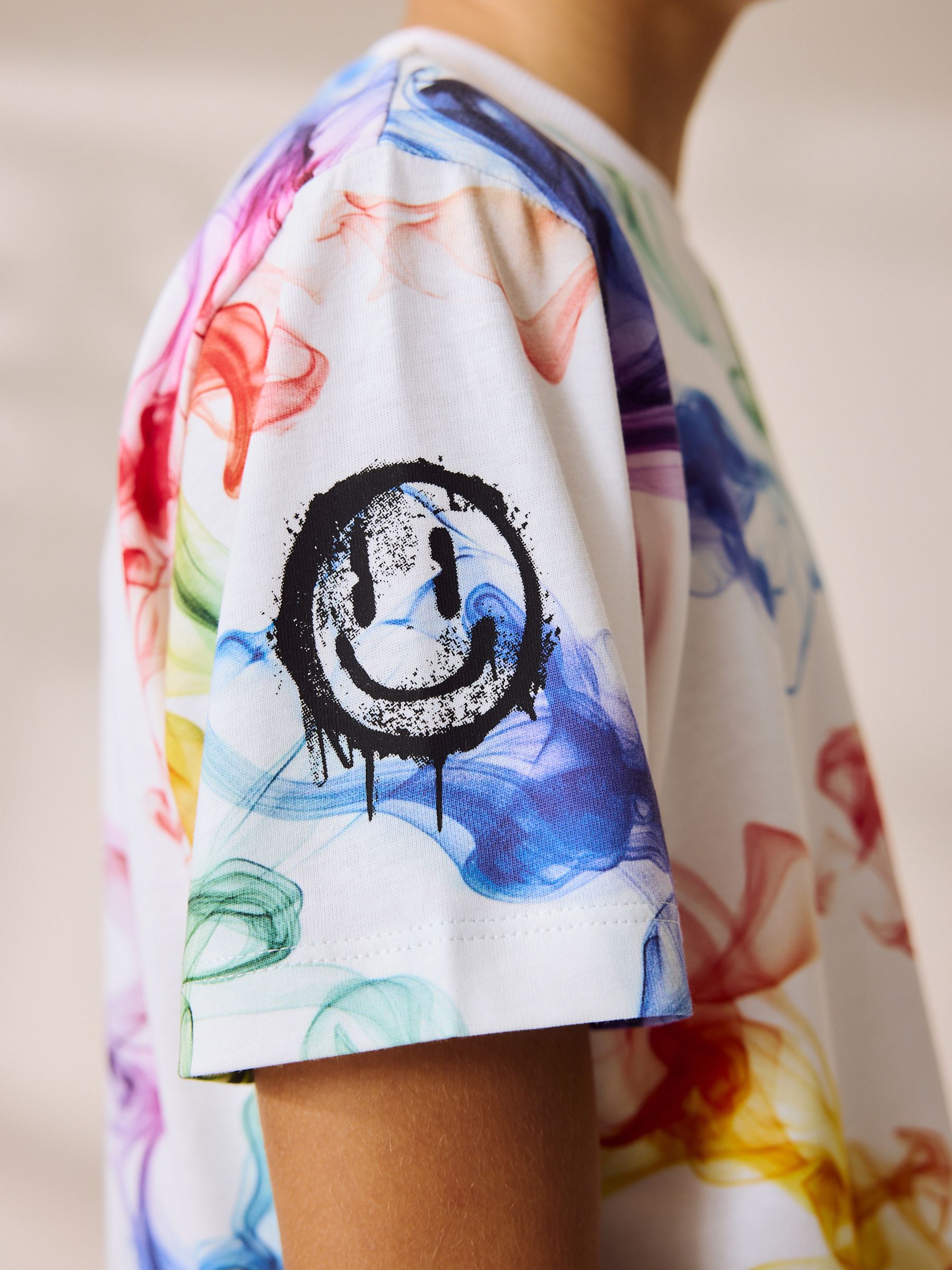◆LEE◆ Summer graphic short sleeve t-shirt white XSIDE Crew Neck Short Sleeve Printed Combed Cotton Men's T