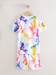 White/Multi Bright Regular Fit Graphic Regular Fit Short Sleeve T-Shirt and Shorts Set (3-16yrs) - Image 7 of 8