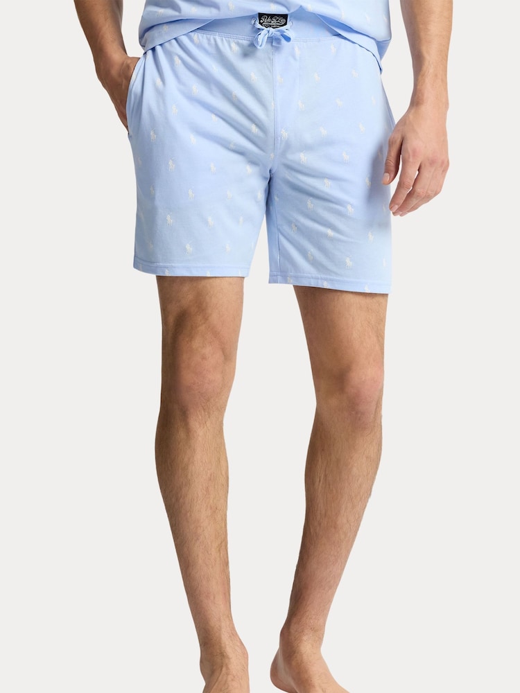Трикотажные шорты с принтом пони Polo Ralph Lauren - Изображение 1 из 4
