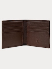 Polo Ralph Lauren Brown Pebble Leather Billfold Logo Wallet - Image 3 of 3