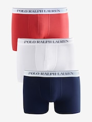 Polo Ralph Lauren Blue Ground Classic Stretch Boxers 3 Pack - Image 1 of 10