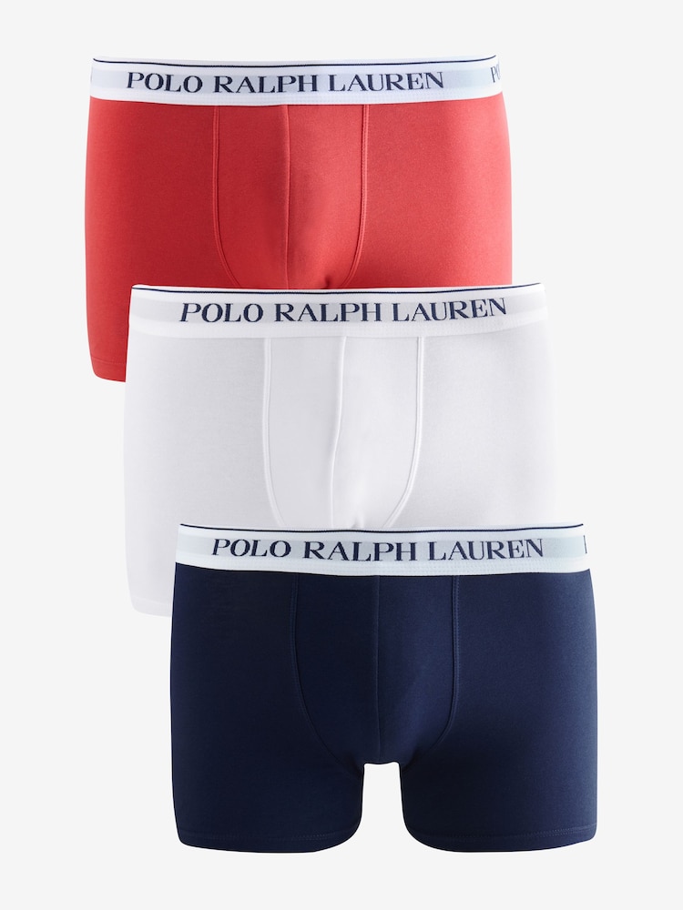 Polo Ralph Lauren Blue Ground Classic Stretch Boxers 3 Pack - Image 1 of 10