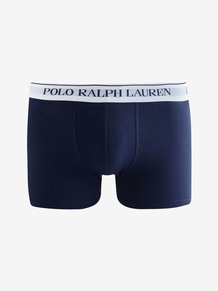 Polo Ralph Lauren Blue Ground Classic Stretch Boxers 3 Pack - Image 10 of 10