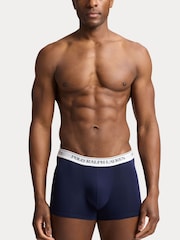 Polo Ralph Lauren Blue Ground Classic Stretch Boxers 3 Pack - Image 3 of 10