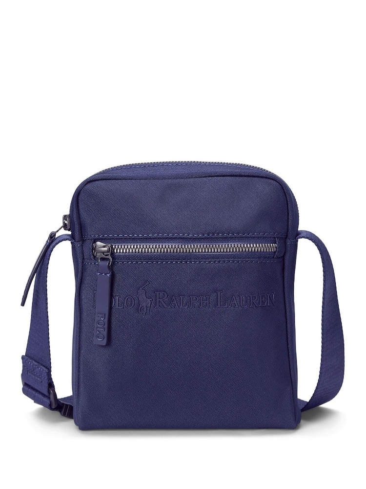 Polo Ralph Lauren Blue CrossBody Modern Logo Messenger Bum Bag - Image 1 of 5 Polo Ralph Lauren Blue CrossBody Modern Logo Messenger Bum Bag - Image 1 of 5