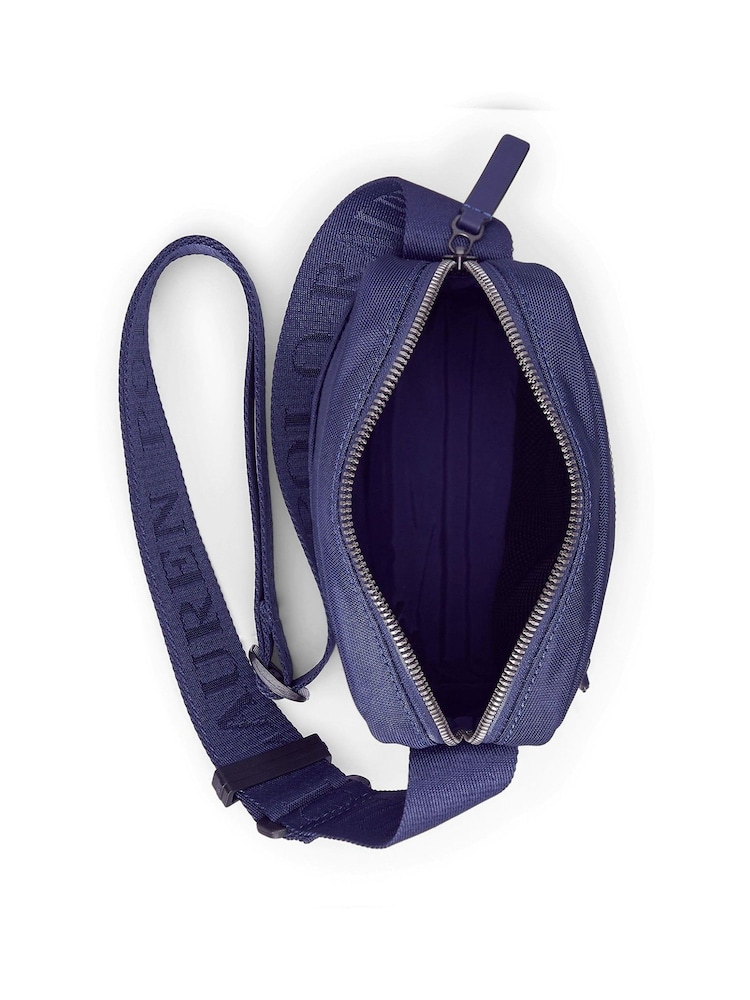 Polo Ralph Lauren Blue CrossBody Modern Logo Messenger Bum Bag - Image 3 of 5