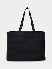 Polo Ralph Lauren Black Embroidered Logo Canvas Tote Bag - Image 2 of 6