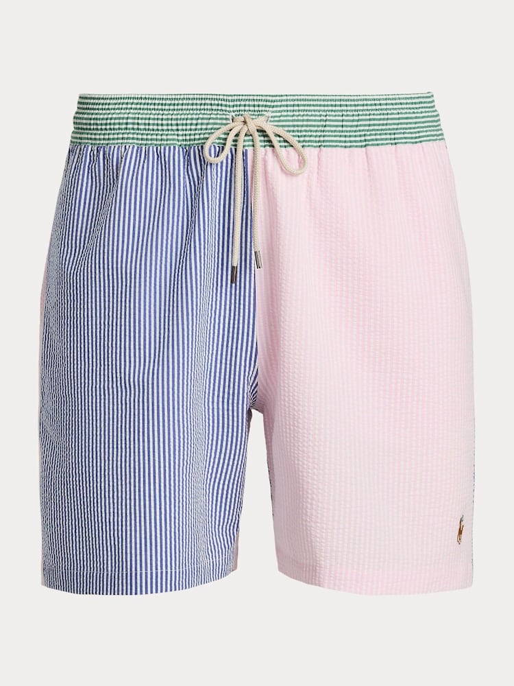 Классические пляжные шорты из ткани сирсакер с логотипом Polo Ralph Lauren Traveller - Изображение 5 из 5
