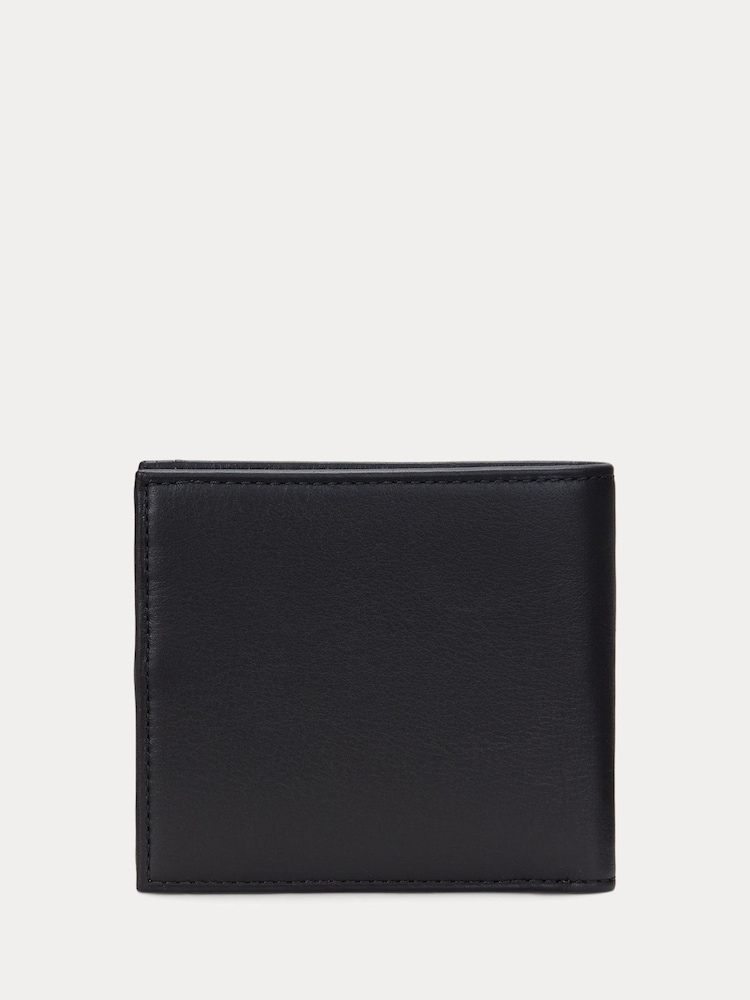 Polo Ralph Lauren Black Smooth Leather Billfold Logo Wallet - Image 2 of 3