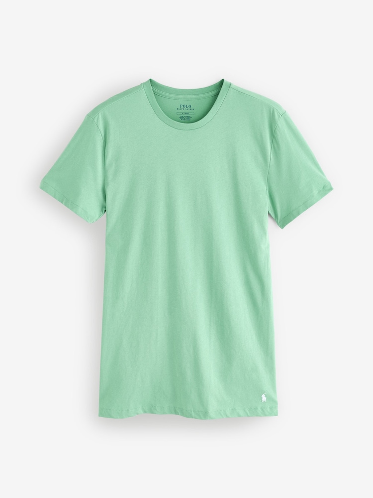 Polo Ralph Lauren Light Green Slim 100% Cotton T-Shirts 3 Pack - Image 8 of 8