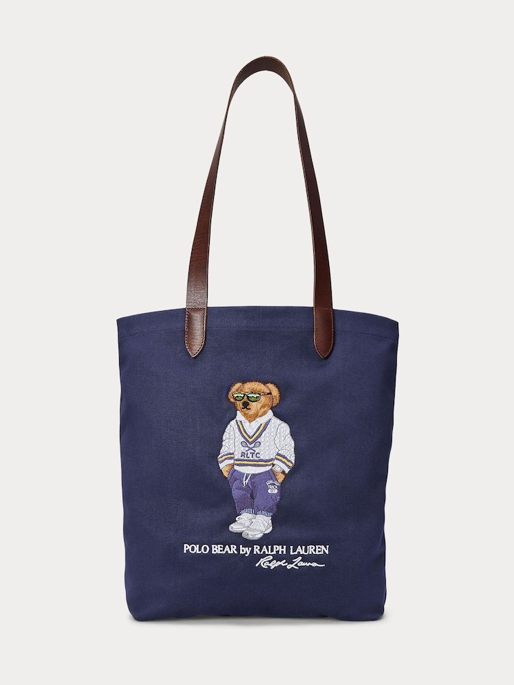 Polo Ralph Lauren Blue Tiger Patch Camo Shopper Tote Bag - Image 1 of 6